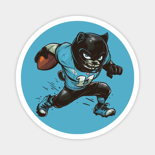 Panthers Touchdown American Football Magnet by Wintrly